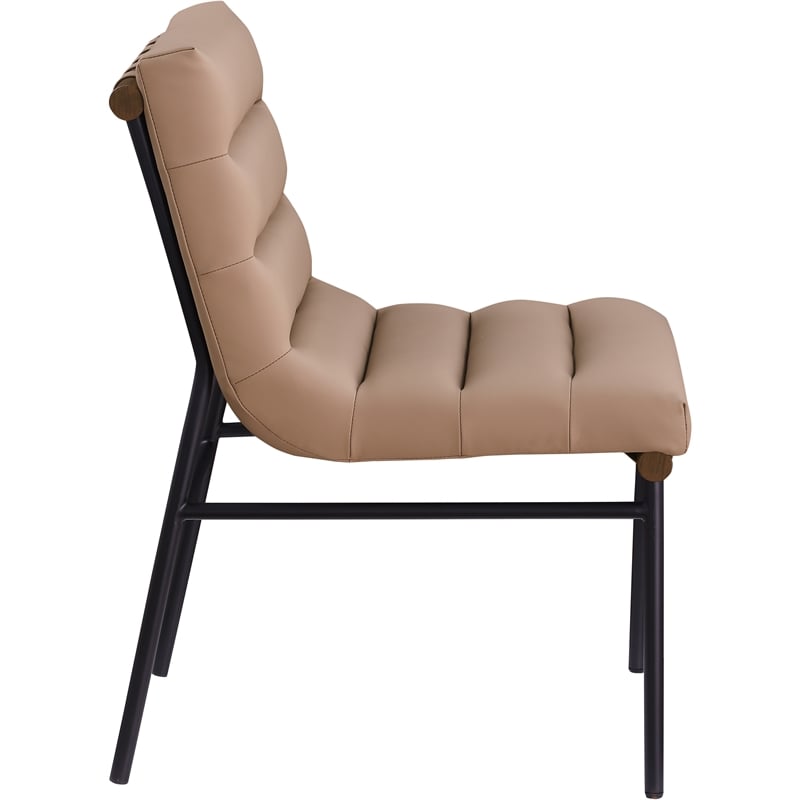 Meridian Furniture Burke Tan Vegan Leather Dining Chair (Set of 2)