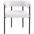 Meridian Furniture Malin Cream Boucle Fabric Dining Chair (Set of 2)