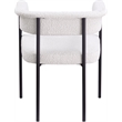 Meridian Furniture Malin Cream Boucle Fabric Dining Chair (Set of 2)
