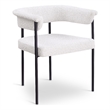 Meridian Furniture Malin Cream Boucle Fabric Dining Chair (Set of 2)