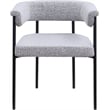 Meridian Furniture Malin Grey Boucle Fabric Dining Chair (Set of 2)