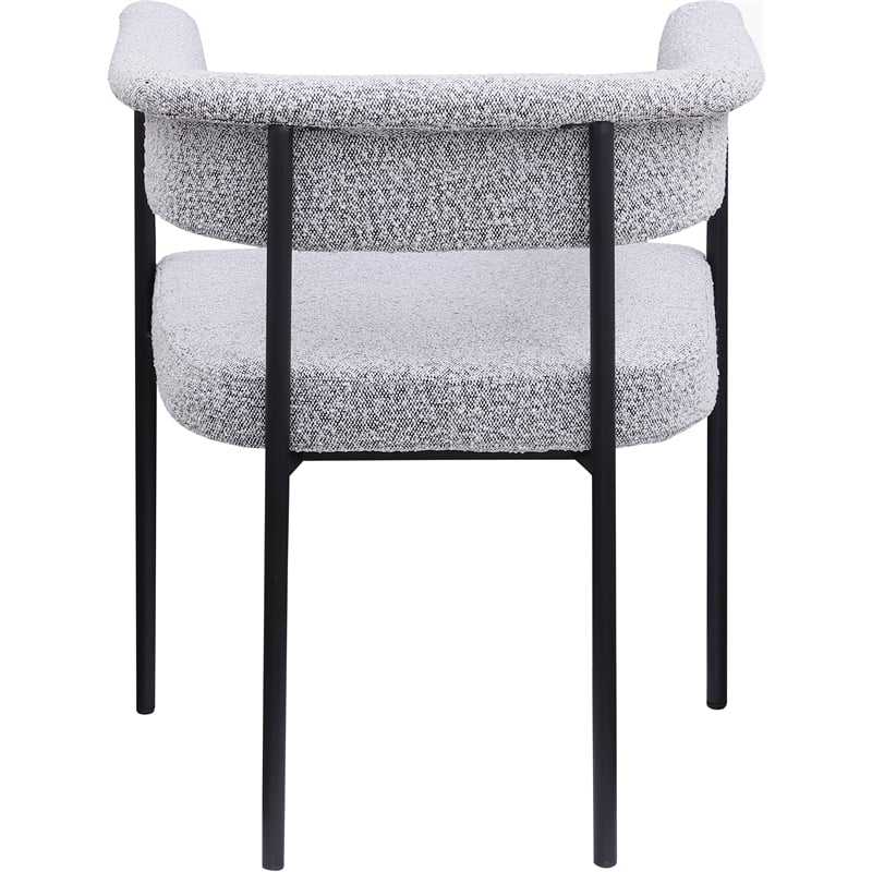 Meridian Furniture Malin Grey Boucle Fabric Dining Chair (Set of 2)
