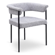 Meridian Furniture Malin Grey Boucle Fabric Dining Chair (Set of 2)