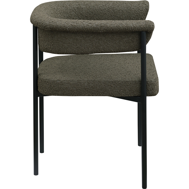Meridian Furniture Malin Olive Boucle Fabric Dining Chair (Set of 2)