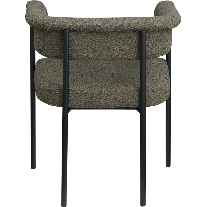 Meridian Furniture Malin Olive Boucle Fabric Dining Chair (Set of 2)