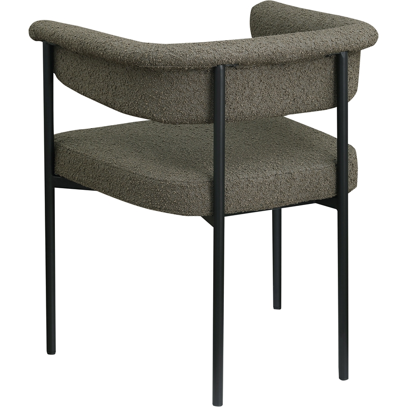 Meridian Furniture Malin Olive Boucle Fabric Dining Chair (Set of 2)