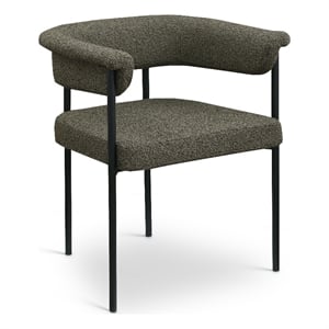 Meridian Furniture Malin Olive Boucle Fabric Dining Chair (Set of 2)