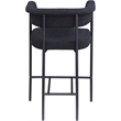 Meridian Furniture Malin Black Boucle Fabric Counter Stool (Set of 2)