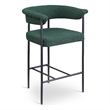 Meridian Furniture Malin Green Boucle Fabric Counter Stool (Set of 2)