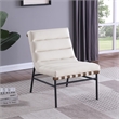 Meridian Furniture Burke Cream Vegan Leather Accent Chair