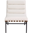 Meridian Furniture Burke Cream Vegan Leather Accent Chair