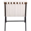 Meridian Furniture Burke Cream Vegan Leather Accent Chair