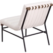Meridian Furniture Burke Cream Vegan Leather Accent Chair
