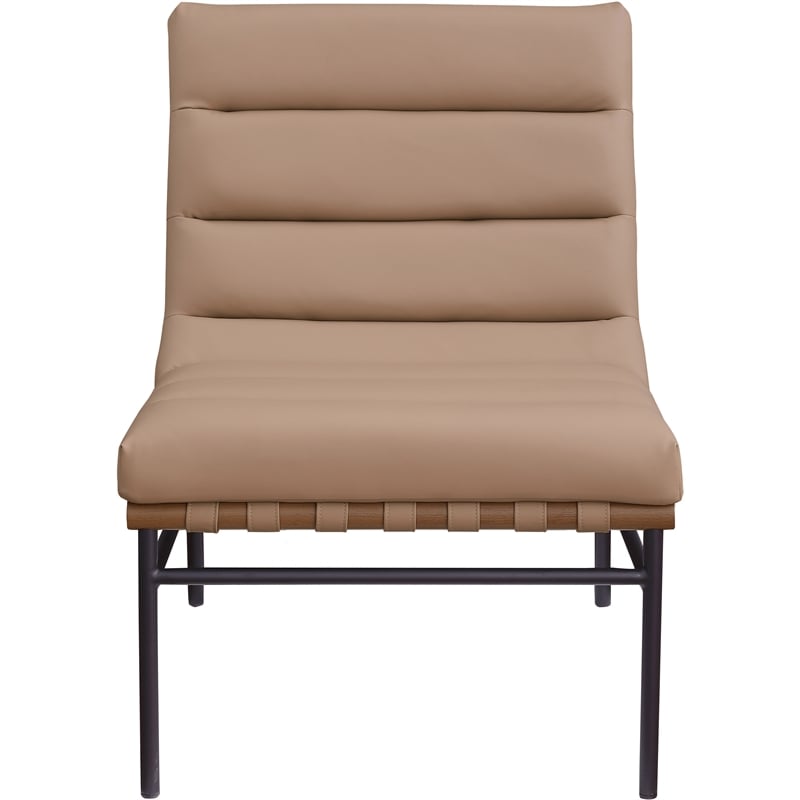 Meridian Furniture Burke Tan Vegan Leather Accent Chair