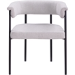 Meridian Furniture Malin Grey Linen Textured Fabric Dining Chair (Set of 2)