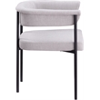Meridian Furniture Malin Grey Linen Textured Fabric Dining Chair (Set of 2)