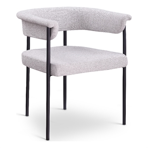 Meridian Furniture Malin Grey Linen Textured Fabric Dining Chair (Set of 2)