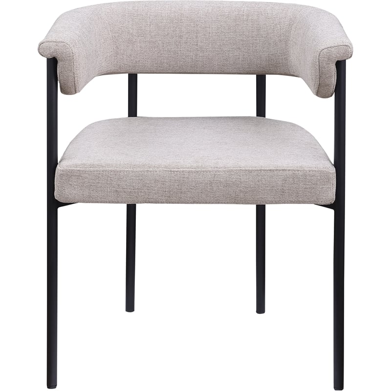 Meridian Furniture Malin Taupe Linen Textured Fabric Dining Chair (Set of 2)