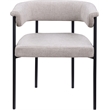 Meridian Furniture Malin Taupe Linen Textured Fabric Dining Chair (Set of 2)