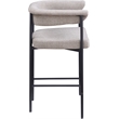 Meridian Furniture Malin Taupe Linen Textured Fabric Counter Stool (Set of 2)