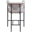 Meridian Furniture Malin Taupe Linen Textured Fabric Counter Stool (Set of 2)