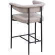Meridian Furniture Malin Taupe Linen Textured Fabric Counter Stool (Set of 2)