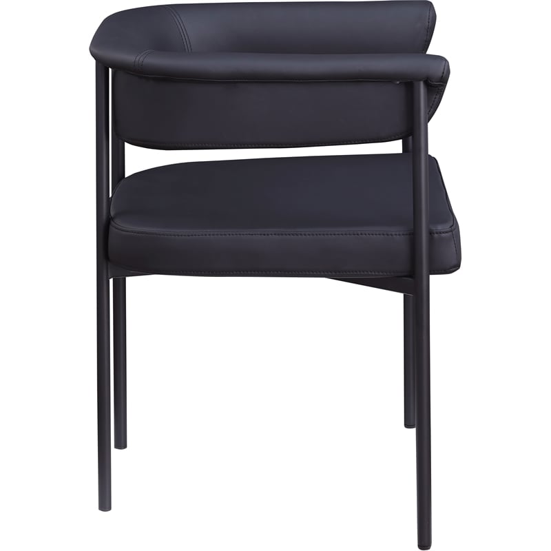 Meridian Furniture Malin Black Vegan Leather Dining Chair (Set of 2)