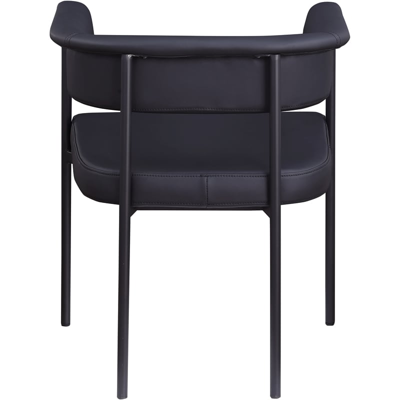 Meridian Furniture Malin Black Vegan Leather Dining Chair (Set of 2)