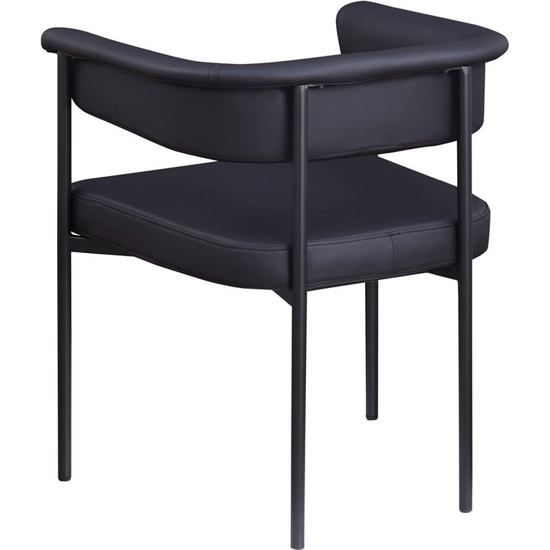 Meridian Furniture Malin Black Vegan Leather Dining Chair (Set of 2)