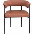 Meridian Furniture Malin Cognac Vegan Leather Dining Chair (Set of 2)