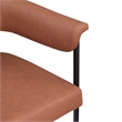 Meridian Furniture Malin Cognac Vegan Leather Dining Chair (Set of 2)