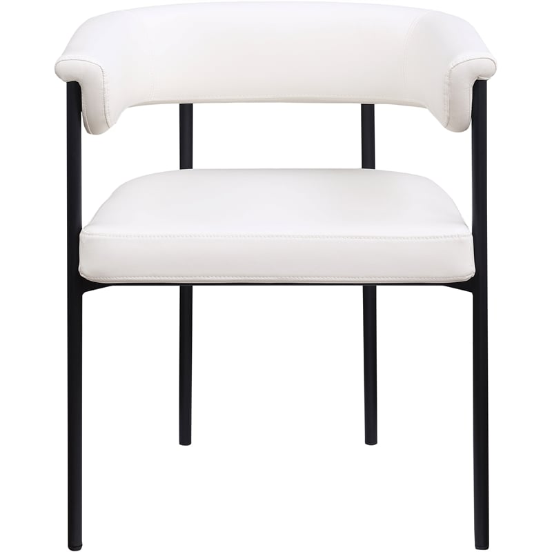 Meridian Furniture Malin Cream Vegan Leather Dining Chair (Set of 2)