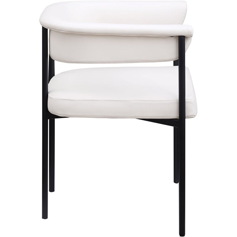 Meridian Furniture Malin Cream Vegan Leather Dining Chair (Set of 2)