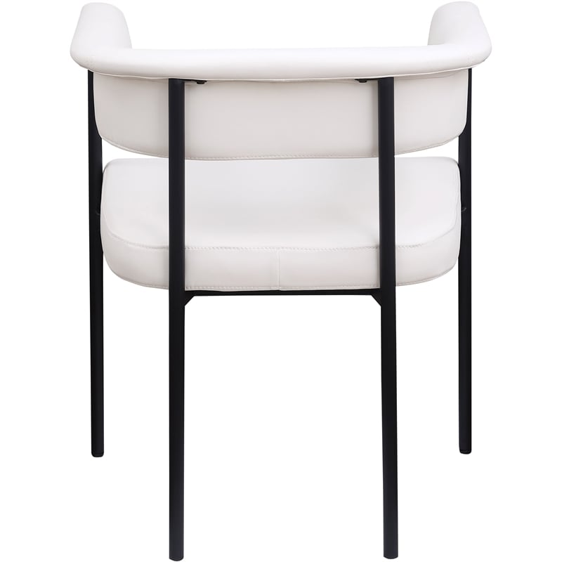 Meridian Furniture Malin Cream Vegan Leather Dining Chair (Set of 2)