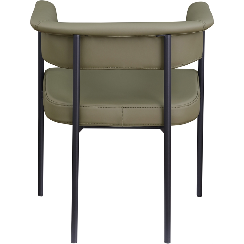 Meridian Furniture Malin Olive Vegan Leather Dining Chair (Set of 2)