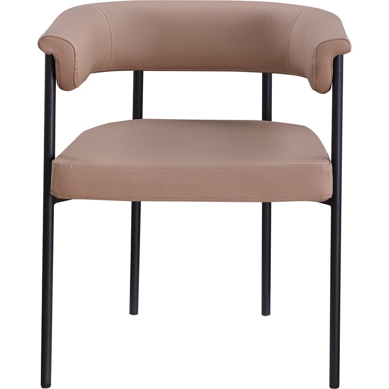 Meridian Furniture Malin Tan Vegan Leather Dining Chair (Set of 2)