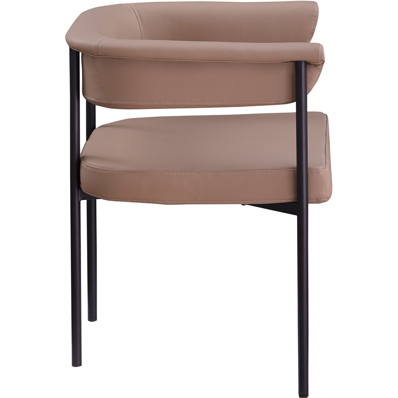 Meridian Furniture Malin Tan Vegan Leather Dining Chair (Set of 2)
