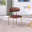 Meridian Furniture Lupita Brown Vegan Leather Dining Chair (Set of 2)