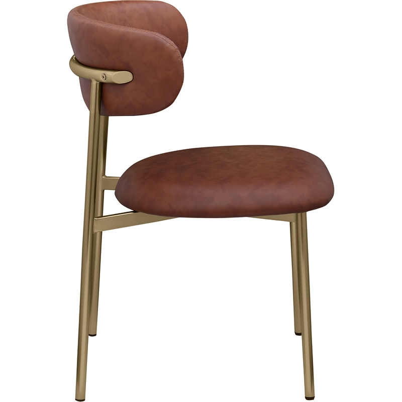 Meridian Furniture Lupita Brown Vegan Leather Dining Chair (Set of 2)