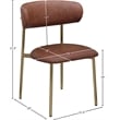 Meridian Furniture Lupita Brown Vegan Leather Dining Chair (Set of 2)