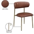 Meridian Furniture Lupita Brown Vegan Leather Dining Chair (Set of 2)