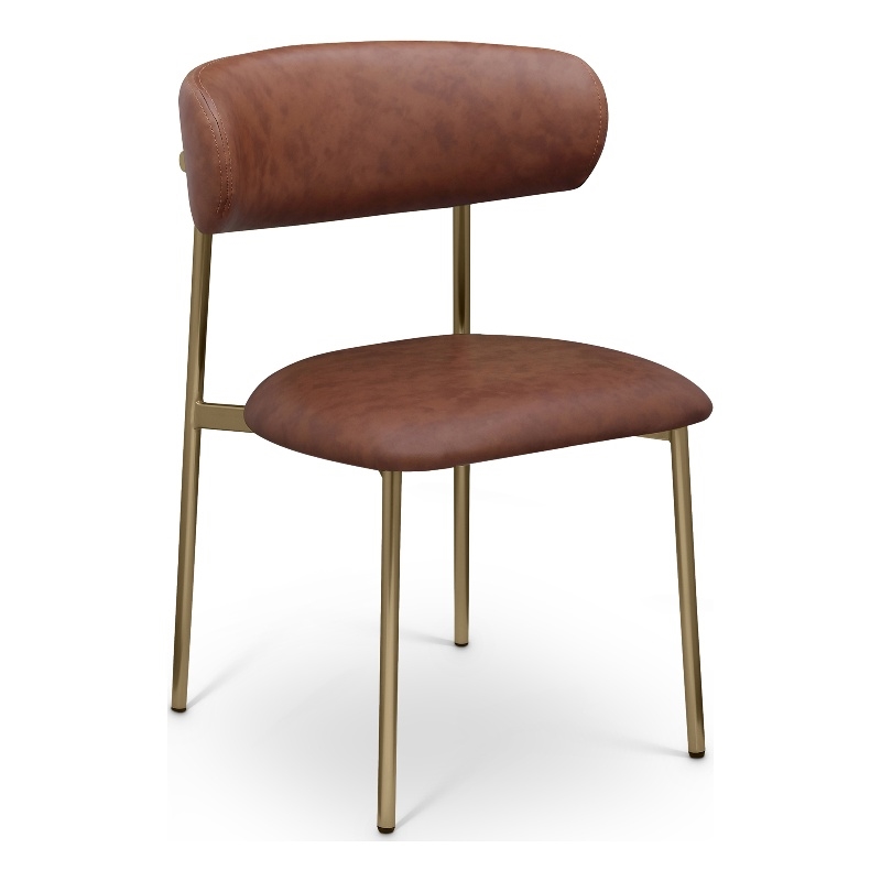 Meridian Furniture Lupita Brown Vegan Leather Dining Chair (Set of 2)