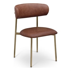 Meridian Furniture Lupita Brown Vegan Leather Dining Chair (Set of 2)