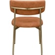 Meridian Furniture Lupita Cognac Vegan Leather Dining Chair (Set of 2)