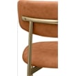 Meridian Furniture Lupita Cognac Vegan Leather Dining Chair (Set of 2)