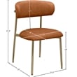 Meridian Furniture Lupita Cognac Vegan Leather Dining Chair (Set of 2)