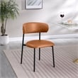 Meridian Furniture Lupita Cognac Vegan Leather Dining Chair (Set of 2)