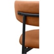 Meridian Furniture Lupita Cognac Vegan Leather Dining Chair (Set of 2)