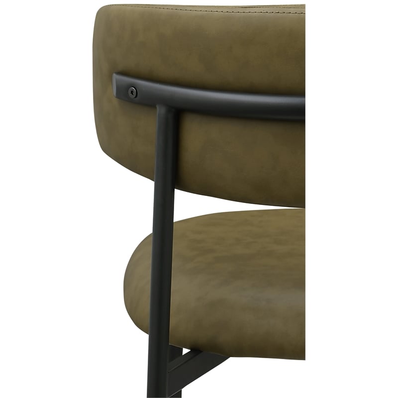 Meridian Furniture Lupita Olive Vegan Leather Dining Chair (Set of 2)