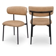 Meridian Furniture Lupita Tan Vegan Leather Dining Chair (Set of 2)